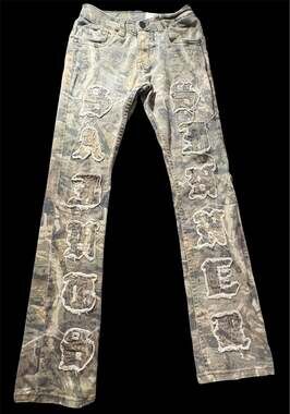 FWRD Denim Boys' Stacked Camo Skinny Fit Jeans Size 10